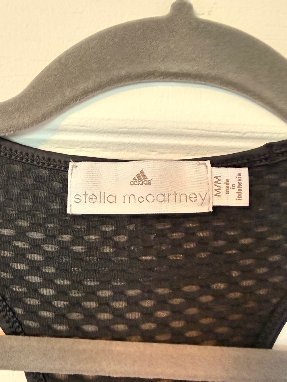 Stella McCartney X Adidas Women's Black Mesh Racerback Tank Top - Picture 3 of 7